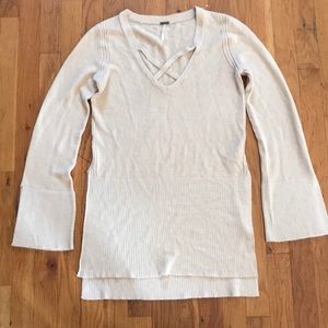 Free people light weight sweater beige xs